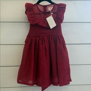 Elegant Burgundy Kids Dress